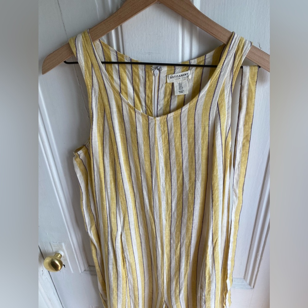ARTISAN NY oversized linen jumpsuit Sz 4us - Picture 3 of 16